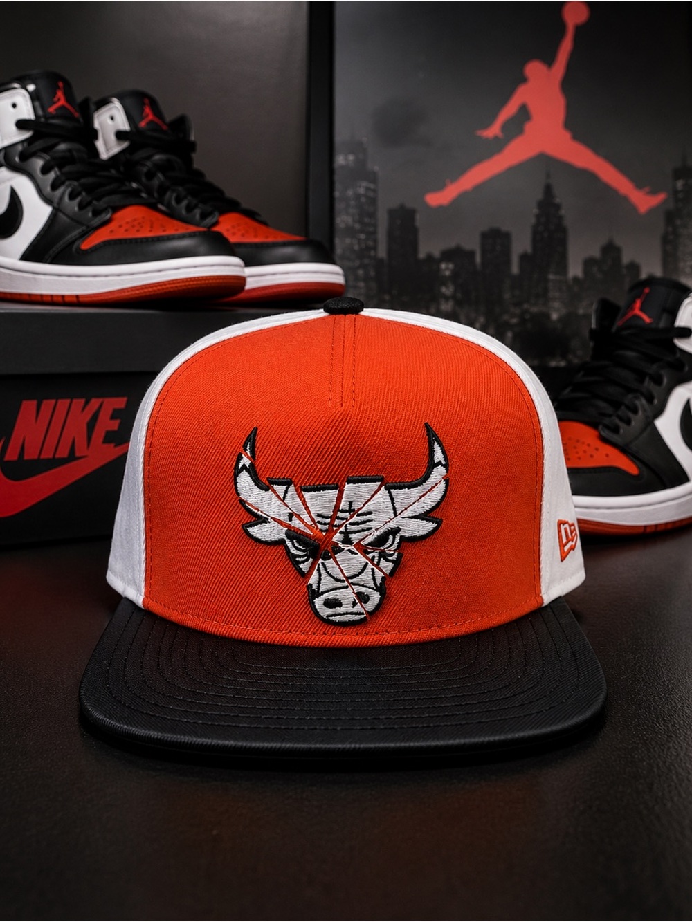 New Era Chicago Bulls Jordan Shattered 1 Starfish 9Fifty 950 Snapback Hat Cap